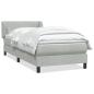 Preview: Boxspringbett mit Matratze Hellgrau 90x210 cm Samt
