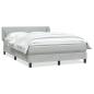 Preview: Boxspringbett mit Matratze Hellgrau 140x210 cm Samt