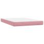 Preview: Boxspringbett mit Matratze Rosa 160x210 cm Samt
