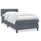 Preview: Boxspringbett mit Matratze Dunkelgrau 80x220 cm Samt