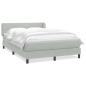 Preview: Boxspringbett mit Matratze Hellgrau 160x210 cm Samt