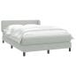 Preview: Boxspringbett mit Matratze Hellgrau 160x210 cm Samt