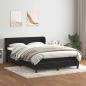 Preview: ARDEBO.de - Boxspringbett mit Matratze Schwarz 140x210 cm Samt