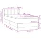 Preview: Boxspringbett mit Matratze Dunkelgrau 80x220 cm Samt