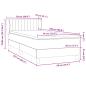 Preview: Boxspringbett mit Matratze Schwarz 90x220 cm Samt