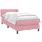 Preview: Boxspringbett mit Matratze Rosa 80x220 cm Samt