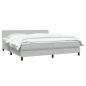 Preview: Boxspringbett mit Matratze Hellgrau 180x220 cm Samt