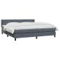 Preview: Boxspringbett mit Matratze Dunkelgrau 180x220 cm Samt