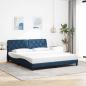 Preview: ARDEBO.de - Bettgestell ohne Matratze Blau 180x200 cm Stoff