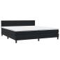 Preview: Boxspringbett mit Matratze Schwarz 180x220 cm Samt