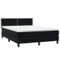 Preview: Boxspringbett mit Matratze Schwarz 140x210 cm Samt