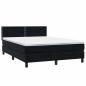 Preview: Boxspringbett mit Matratze Schwarz 160x210 cm Samt