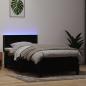 Preview: ARDEBO.de - Boxspringbett mit Matratze Schwarz 90x220 cm Samt