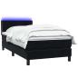 Preview: Boxspringbett mit Matratze Schwarz 90x220 cm Samt