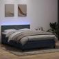 Preview: ARDEBO.de - Boxspringbett mit Matratze Dunkelgrau 140x220 cm Samt