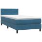 Preview: Boxspringbett mit Matratze Dunkelblau 80x220 cm Samt