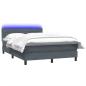 Preview: Boxspringbett mit Matratze Dunkelgrau 140x220 cm Samt