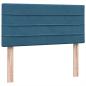 Preview: Boxspringbett mit Matratze Dunkelblau 90x220 cm Samt