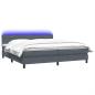 Preview: Boxspringbett mit Matratze Dunkelgrau 180x210 cm Samt