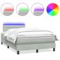 Preview: Boxspringbett mit Matratze Hellgrau 120x210 cm Samt