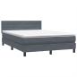 Preview: Boxspringbett mit Matratze Dunkelgrau 160x220 cm Samt
