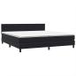 Preview: Boxspringbett mit Matratze Schwarz 180x220 cm Samt