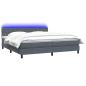 Preview: Boxspringbett mit Matratze Dunkelgrau 180x210 cm Samt