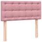 Preview: Boxspringbett mit Matratze Rosa 90x210 cm Samt