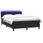 Preview: Boxspringbett mit Matratze Schwarz 140x210 cm Samt
