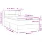 Preview: Boxspringbett mit Matratze Rosa 90x210 cm Samt