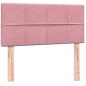 Preview: Boxspringbett mit Matratze Rosa 90x210 cm Samt
