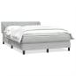Preview: Boxspringbett mit Matratze Hellgrau 140x210 cm Samt
