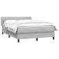 Preview: Boxspringbett mit Matratze Hellgrau 140x210 cm Samt