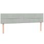 Preview: ARDEBO.de - Boxspringbett mit Matratzen Hellgrau 180x220 cm Samt
