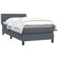 Preview: Boxspringbett mit Matratze Dunkelgrau 90x220 cm Samt