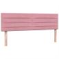 Preview: Boxspringbett mit Matratze Rosa 140x210 cm Samt