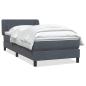 Preview: Boxspringbett mit Matratze Dunkelgrau 100x210 cm Samt