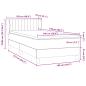Preview: Boxspringbett mit Matratze Dunkelgrau 100x210 cm Samt