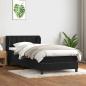 Preview: ARDEBO.de - Boxspringbett mit Matratze Schwarz 90x220 cm Samt