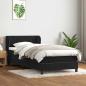Preview: ARDEBO.de - Boxspringbett mit Matratze Schwarz 80x220 cm Samt
