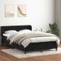 Preview: ARDEBO.de - Boxspringbett mit Matratze Schwarz 160x210 cm Samt