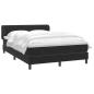 Preview: Boxspringbett mit Matratze Schwarz 160x210 cm Samt