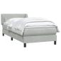 Preview: Boxspringbett mit Matratze Hellgrau 80x220 cm Samt