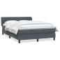 Preview: Boxspringbett mit Matratze Dunkelgrau 140x210 cm Samt