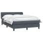 Preview: Boxspringbett mit Matratze Dunkelgrau 140x210 cm Samt