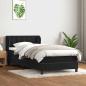 Preview: ARDEBO.de - Boxspringbett mit Matratze Schwarz 80x220 cm Samt