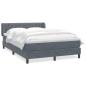 Preview: Boxspringbett mit Matratze Dunkelgrau 160x220 cm Samt