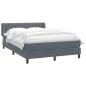 Preview: Boxspringbett mit Matratze Dunkelgrau 160x220 cm Samt