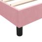 Preview: ARDEBO.de - Boxspringbett mit Matratze Rosa 140x210 cm Samt