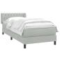 Preview: Boxspringbett mit Matratze Hellgrau 80x210 cm Samt